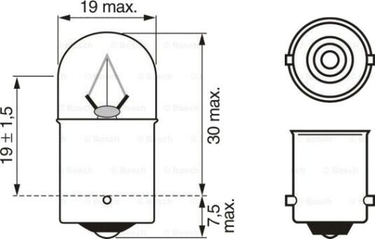 BOSCH 1 987 302 505 Lyspære