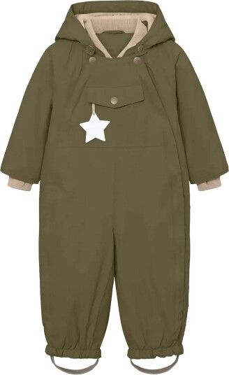 MINI A TURE Matwisti Fleece Lined Snowsuit. Grs KALAMATA GREEN 80