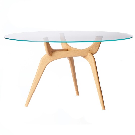 Brdr. Krüger Triiio Spisebord Ø135 cm Oljet Eik / Klart Glass