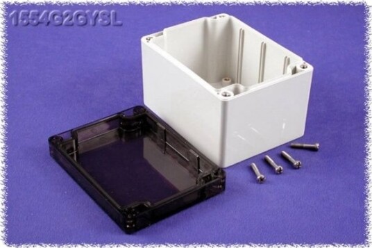 Hammond Electronics 1554G2gysl Universalskap 120 X 90 X 80 Polykarbonat Grå 1 Stk
