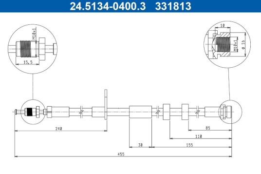 Bremseslange ATE 24.5134-0400.3