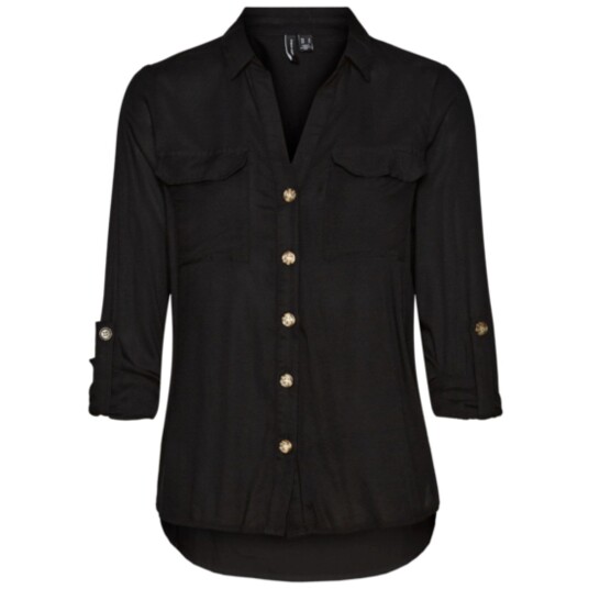 Vero Moda Maternity Black Bumpy Skjorte New Noos XS