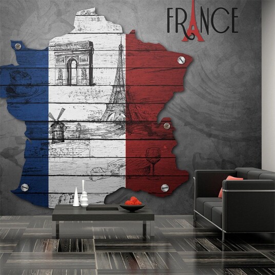 Fototapet France Symbols 200x154 - Artgeist sp. z o. o.