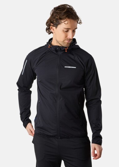 Swedemount Ultra Light Running Jacket Black/Orange 2xl Løpejakker