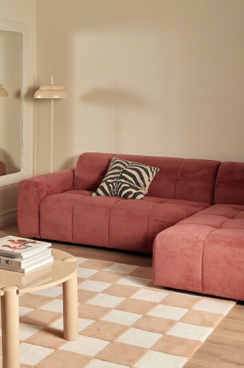 Ellos Home Sofa Alvaleja 2,5 seter med sjeselong Rød