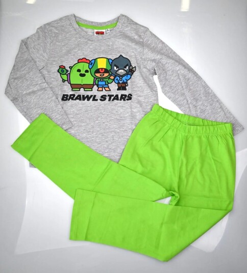 Brawl Stars Pysjamas 116 / 6 år Barn Grønn/Grå