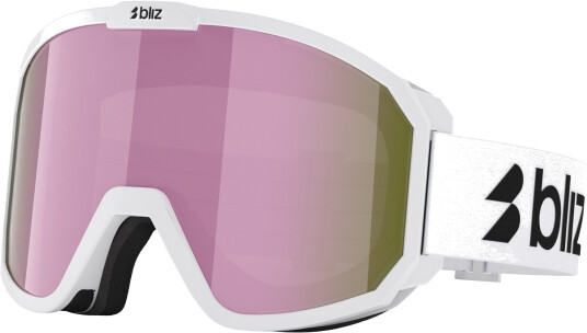 Bliz Kids" Rave Jr Matt White W Black Logo/Brown W Pink Multi, OneSize