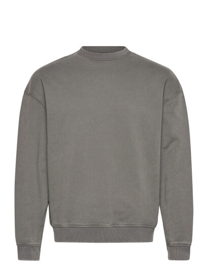 Garment Project Gp Drop Shoulder Crew Neck Sweat     Grey   S