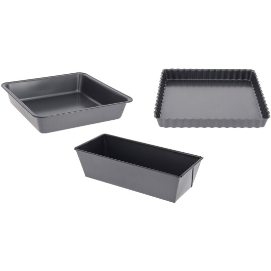 De Buyer Gateaux sett med 3 bakeformer De Buyer Gateaux sett med 3 bakeformer