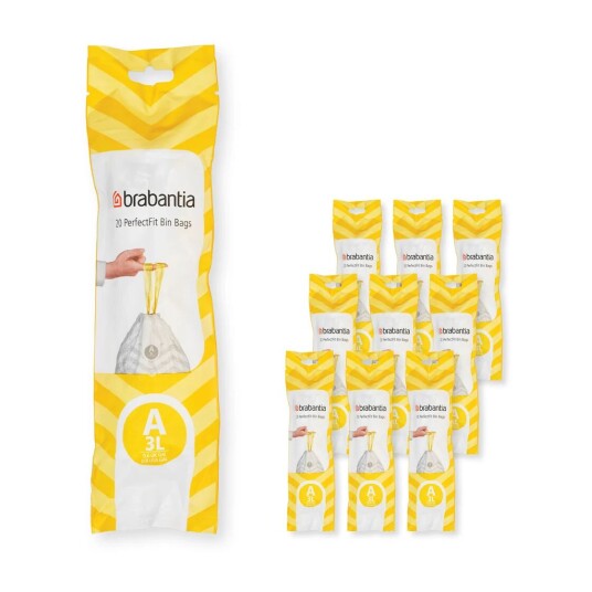 Brabantia PerfectFit avfallspose 200 poser Modell A, 3 L