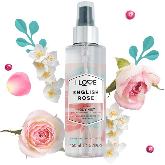 I love… English Rose 150 ml Body Mist I love… English Rose 150 ml Body Mist