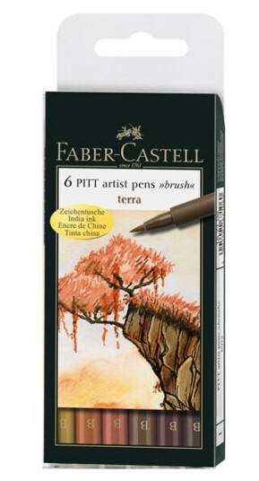 Faber-Castell PITT Artist Brush 6-set Terra