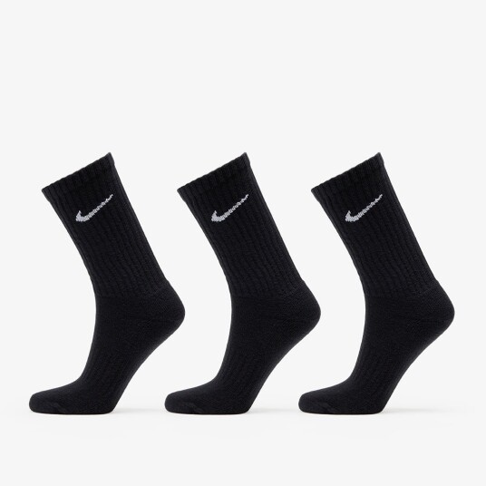 Nike Cushioned, høye treningssokker, unisex S Black/(White)