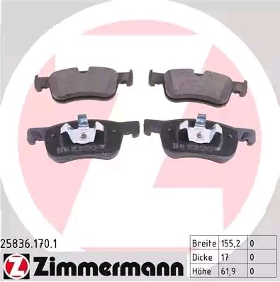 Bremseklosser ZIMMERMANN 25836.170.1