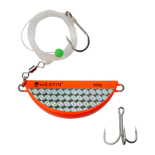 Westin Halibut Anti Twist Rig 450g, rigg 400g Orange Flash