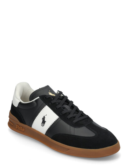 Polo Ralph Lauren Heritage Aera Leather Suede Sneaker Black 40 Polo Ralph Lauren Heritage Aera Leather Suede Sneaker Black 40