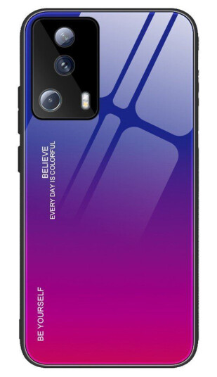 INCOVER Xiaomi 13 Lite Glass Bakdeksel - Hello - Lilla / Posa