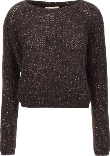 Kaos Dame Strikkevarer Brun L,