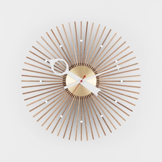 Vitra Popsicle Clock, Walnut Vitra Popsicle Clock, Walnut