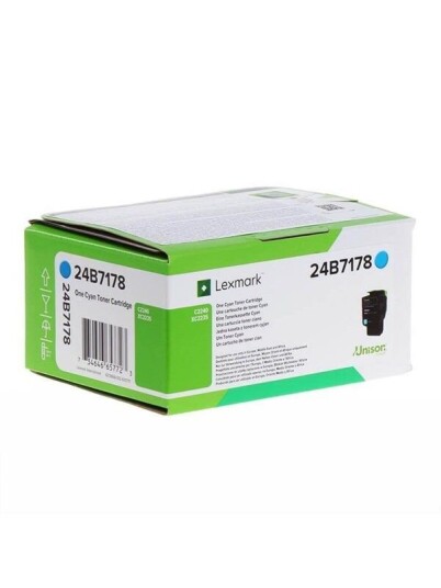 Lexmark 24B7154 toner cartridge Cyan 6.000 pages - Laser toner Blå Lexmark 24B7154 toner cartridge Cyan 6.000 pages - Laser toner Blå
