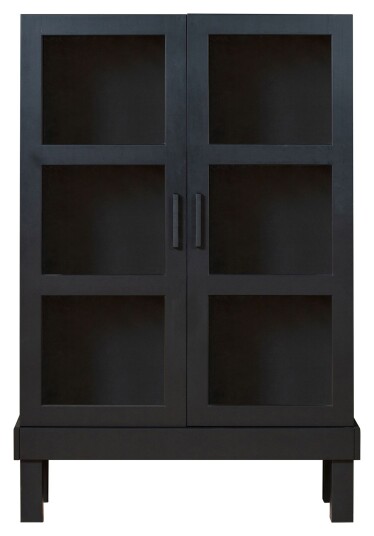 basiclabel Bonk Vitrineskap 160x107x39 - Svart Unoliving
