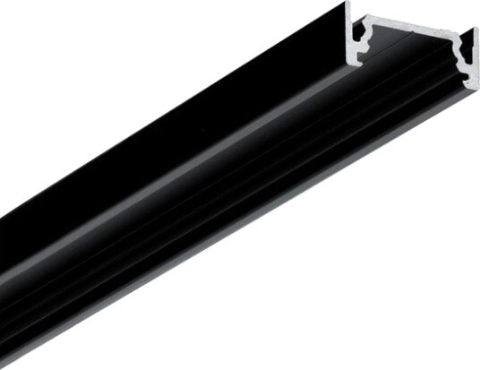 Topmet 2m aluprofil SURFACE10.V2 BC/U   Sort anodisert påbygning LED skinne