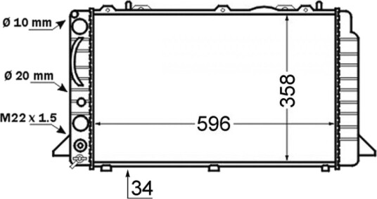 Radiator MAHLE ORIGINAL CR 396 000S
