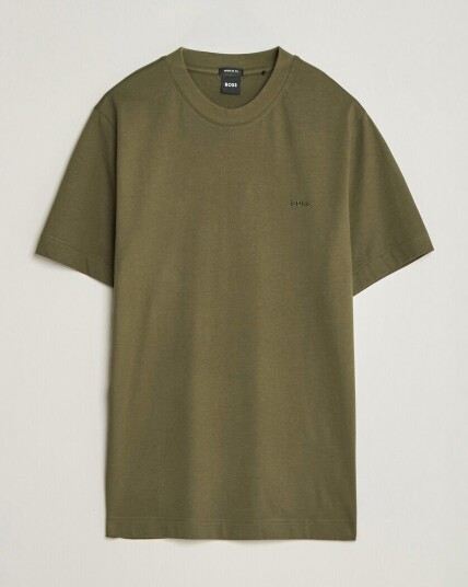 Boss BLACK Thompson Crew Neck T Shirt Open Green Boss BLACK Thompson Crew Neck T Shirt Open Green