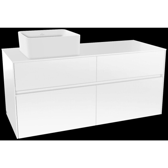 Villeroy & Boch  Collaro Servantskap med 4 skuffer 120x50x54,8 cm u/lys Hvit Høyglans