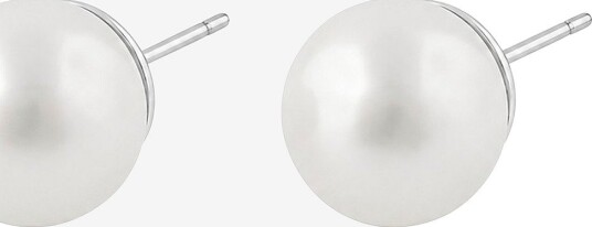 Snö of Sweden - Øredobber Jackie pearl ear 10mm s/white - Onesize - Sølv