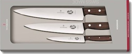 Victorinox Knivsett med 3 deler med trehåndtak