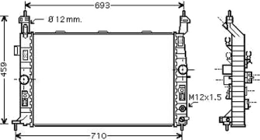 DIEDERICHS DCM2674 Radiator motorkjøling