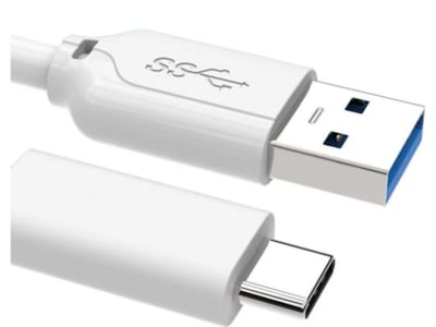 Ladekabel USB 3.1 Gen 1 C - A 2m (hvit)