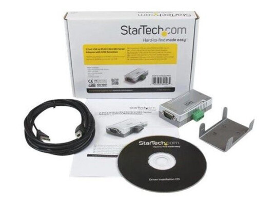 StarTech.com 2 Port USB to RS232 RS422 RS485 Serial Adapter with COM Retention - serial adapter - 2 ports StarTech.com 2 Port USB to RS232 RS422 RS485 Serial Adapter with COM Retention - serial adapter - 2 ports