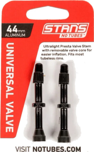 Stan's Notubes tubeless ventiler aluminium 44 mm 2 stk. Stan's Notubes tubeless ventiler aluminium 44 mm 2 stk.