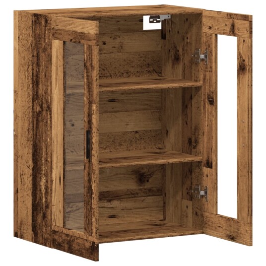 Veggmontert skap gammelt tre 69,5x34x90 cm 8721158445711