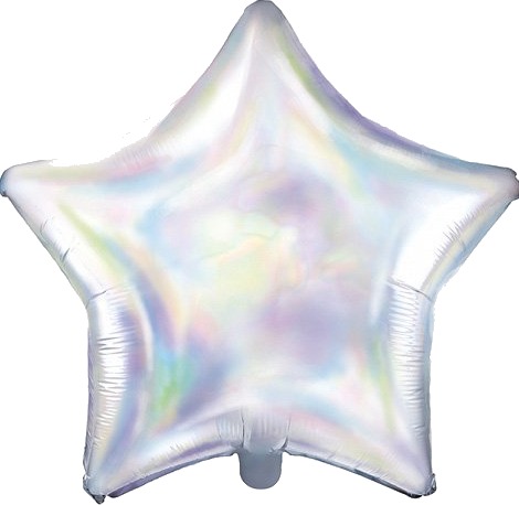 Partydeco Iriserende Stjerneformet Folieballong 48 cm