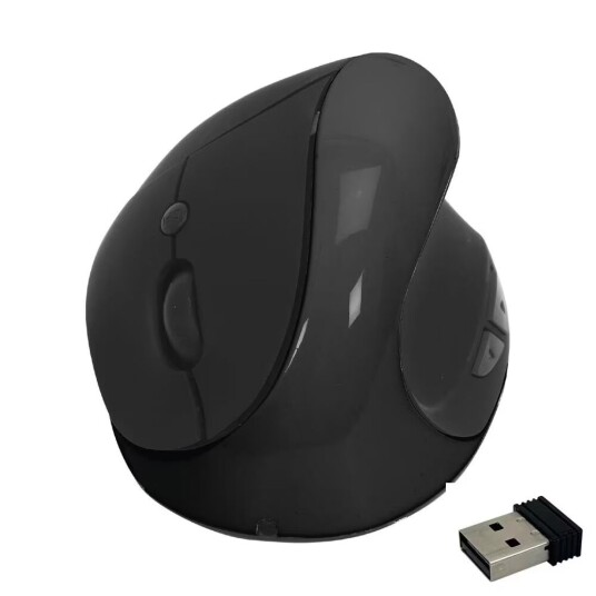 Trådløs datamaskinmus med vertikalt og ergonomisk grep