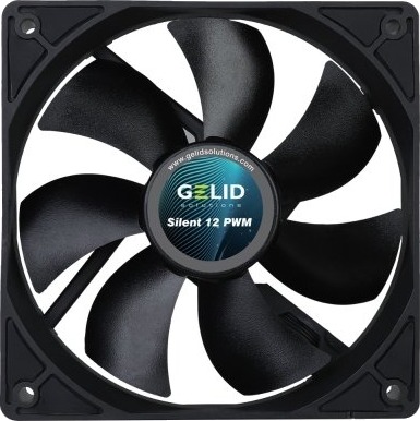 Gelid Solutions Silent Vifte 12cm Sort