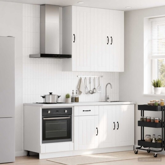 vidaXL Kjøkken enhet LUCCA 5 pcs Hvit