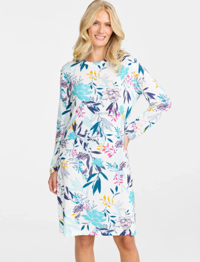 Damella of Sweden Nightdress Long Sl White S