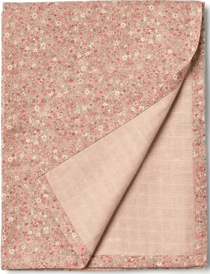 Wheat Muslin Blanket Karly Rose Dust Flower Meadow One Size