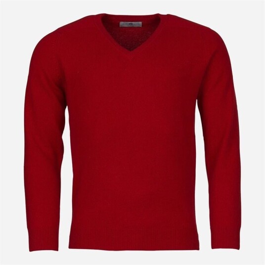 Alan Paine V-Neck Lambswool - Dubonnet Alan Paine V-Neck Lambswool - Dubonnet