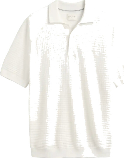 Gant Cotton Texture Polo White XL