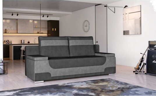 Sofa Eltap Area 200x90x92 cm Dora 96 Dora 90 Svart Grå