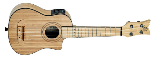 Ortega Guitars Ortega Runab-So Sopran Ukulele Med Mik. Og Bag, Natural Solid Bamboo