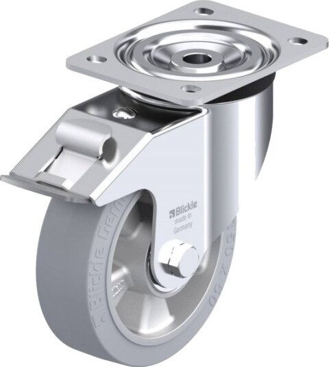 Blickle 615617 L-Alev 150K-Fi-Sg Styrehjul Med Brems - Hjuldiameter 150 Mm - Bæreevne Maks. 400 Kg - 1 Stk
