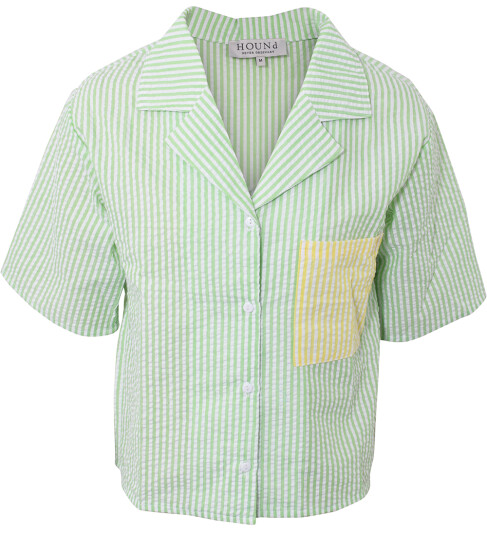 Hound Skjorte Stripe Power Green 14 år 164 Skjorte K/E Grønn