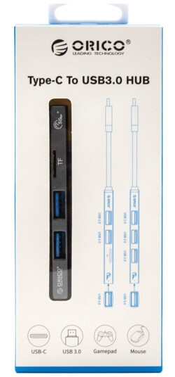 Orico Hub Usb-A 3X Usb-A (2X2.0, 1X3.1), Tf, 5 Gbps, Ah-A12f-Gy-Bp Orico Hub Usb-A 3X Usb-A (2X2.0, 1X3.1), Tf, 5 Gbps, Ah-A12f-Gy-Bp