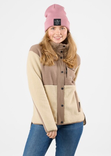 Slade Colorado Pile Jacket W Coffee/Sand 42 Fleecetrøyer Slade Colorado Pile Jacket W Coffee/Sand 42 Fleecetrøyer
